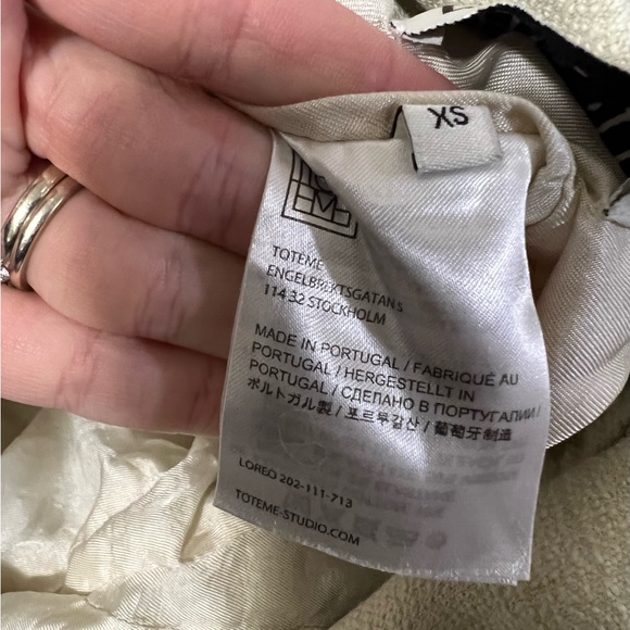 Totême Cream Loreo Blazer Size XS $730 - Picture 6 of 6